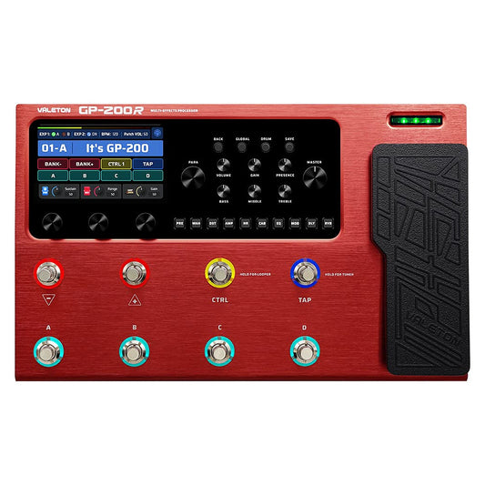 Valeton GP-200R Pedalera multiefectos (edición roja)